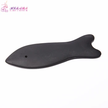 

HIMABM Natural Stone Needle Body Massage Stone Fish Shape GuaSha Board for Health Care Reiking Healing item relax tool