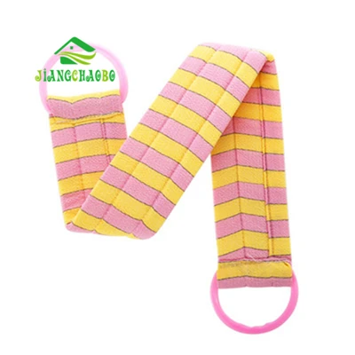 JiangChaoBo длинное банное полотенце с полосками на спине, банное полотенце с потертостями на спине - Цвет: Pink And Yellow