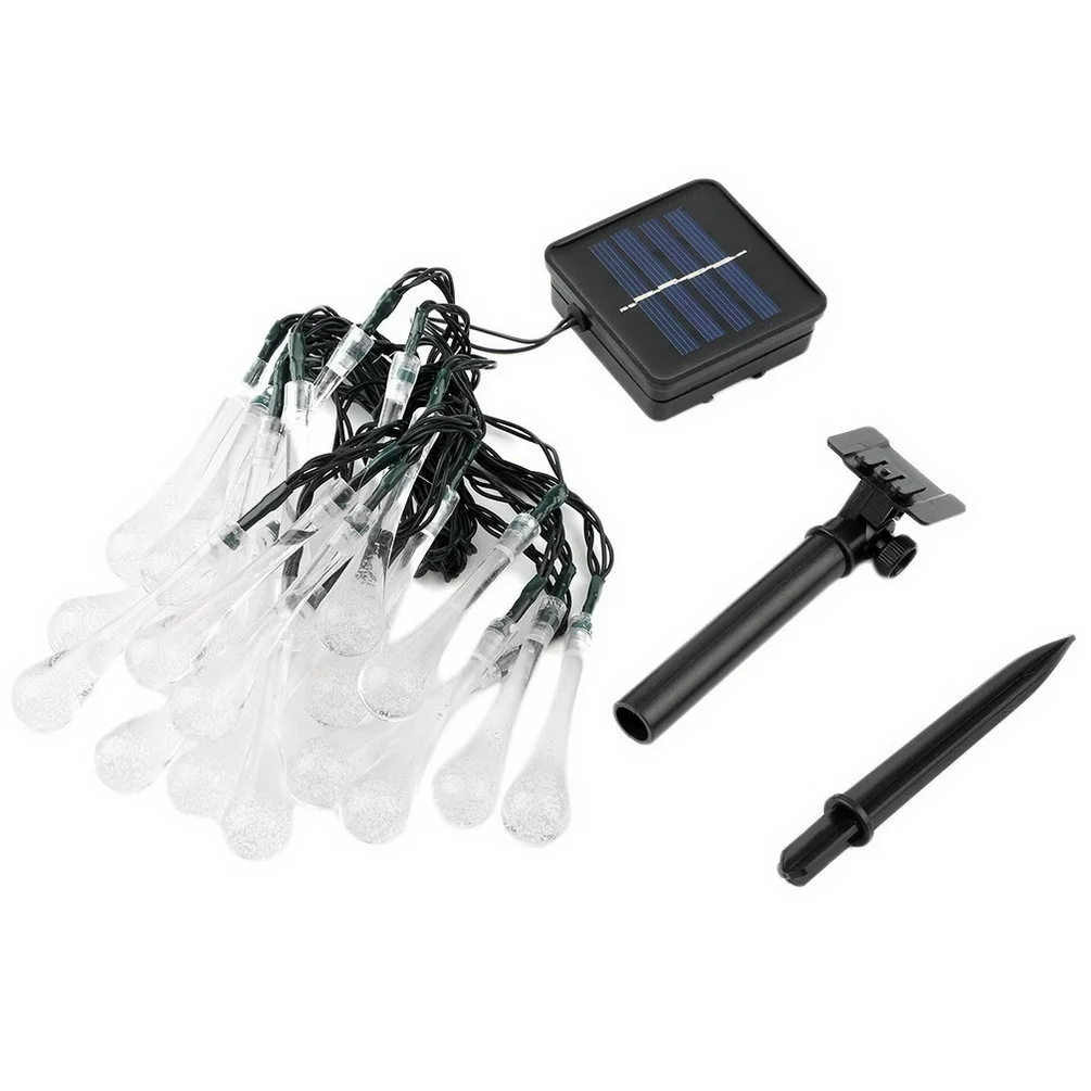 

LED Solar Water Drop String Light For Christmas Party Garden Tree Decorative Multicolored