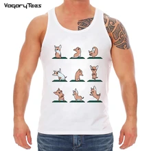 Такса, чихуахуа Хаски печати майка Лето Милая забавная собака Йога Дизайн топы модная повседневная одежда