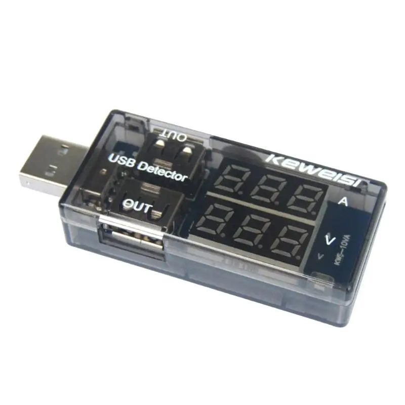 3-9V Battery Tester Voltage Current Detector Mobile Power Voltage Current Meter USB Charger Doctor Charging Voltmeter Ammeter