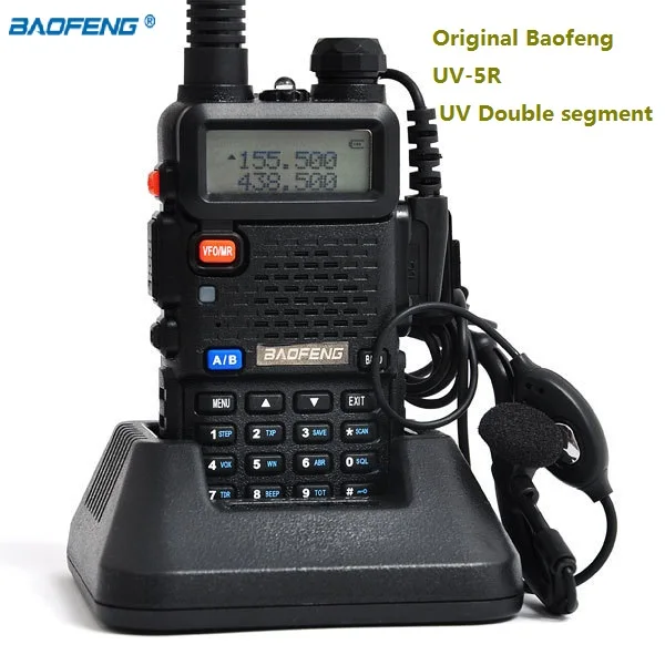 Original baofeng uv 5r Dual Band walkie talkie hf transceiver cb radio comunicador 128CH FM