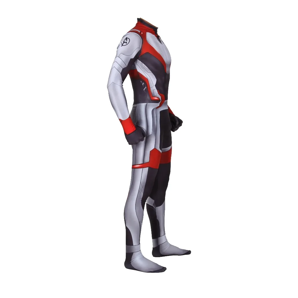 New 3D Movie Avengers Endgame Quantum Realm Cosplay Costume Captain America Superhero Captain Marvel Zentai Jumpsuits Bodysuit