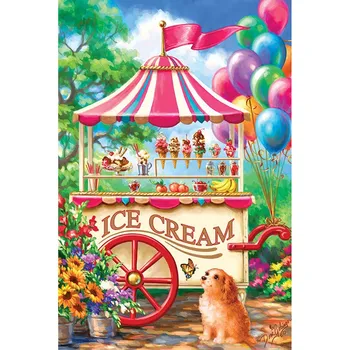 

5D Round Diamond Painting Cross Stitch "Cartoon Balloons" Diamond embroidery Diy Diamond mosaic Ice Cream KBL