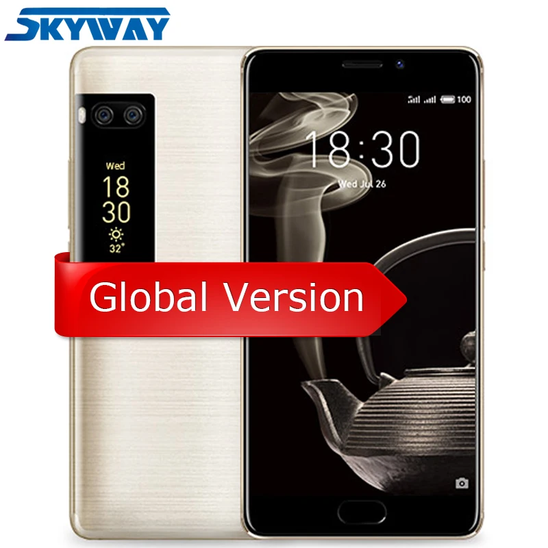 

Original Meizu Pro 7 Plus 6GB 128GB 5.7" 2K Super AMOLED Screen Deca Core Helio X30 Dual Rear Camera Two-sided Screen