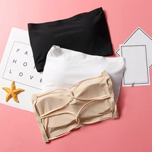 Women's Back Hollow Tube Top Summer Girls Strapless Bra Full Cup Bandeau Cropped Tanks Top Women's Back Hollow Tube Top Summer Girls Strapless Bra Full Cup Bandeau Cropped Tanks Top