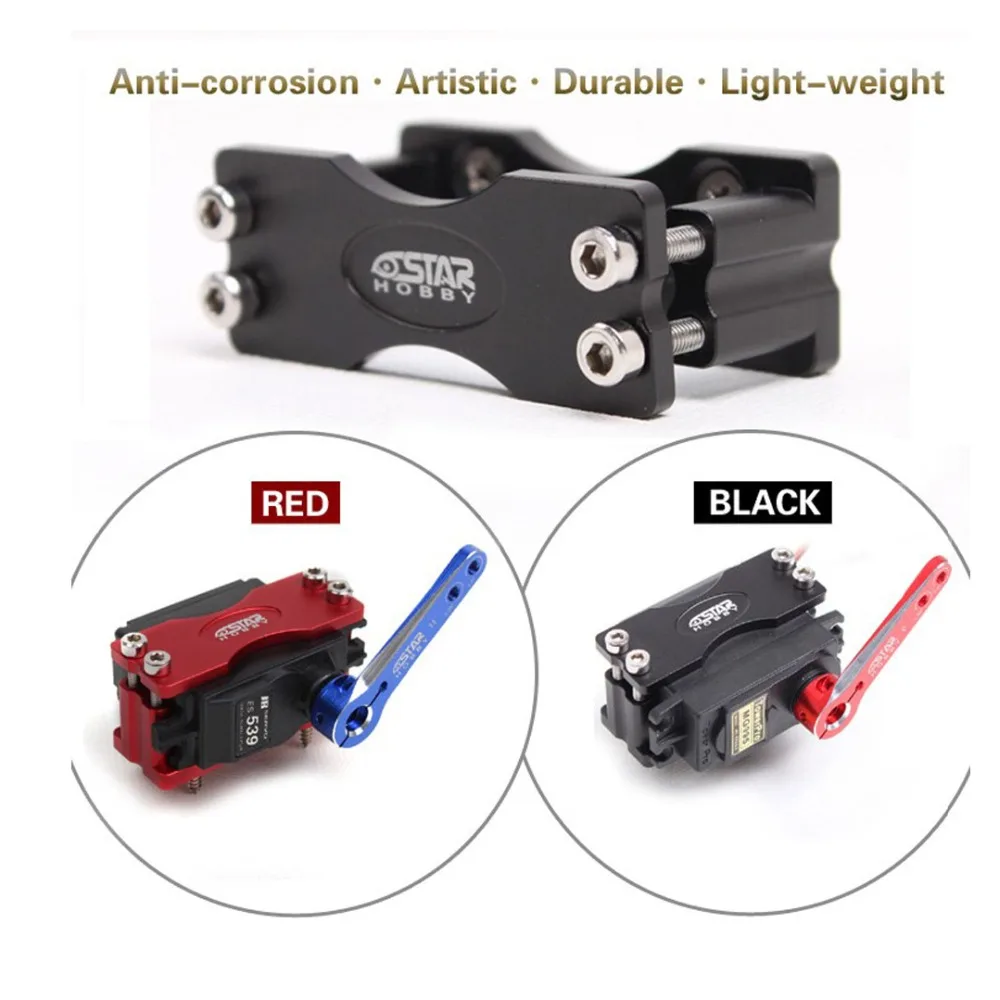 

6STARHOBBY CNC Machined Anodized Aluminum Alloy Side Servo Mount Servo Holder for RC Airplane