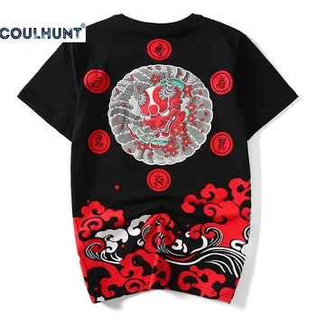 

2019 SS Men Chinese Embroidery Crane T Shirt M-3XL Women Hip Hop Embroidery Animal "Chinese crane " Streetwear Short Sleeve Tees