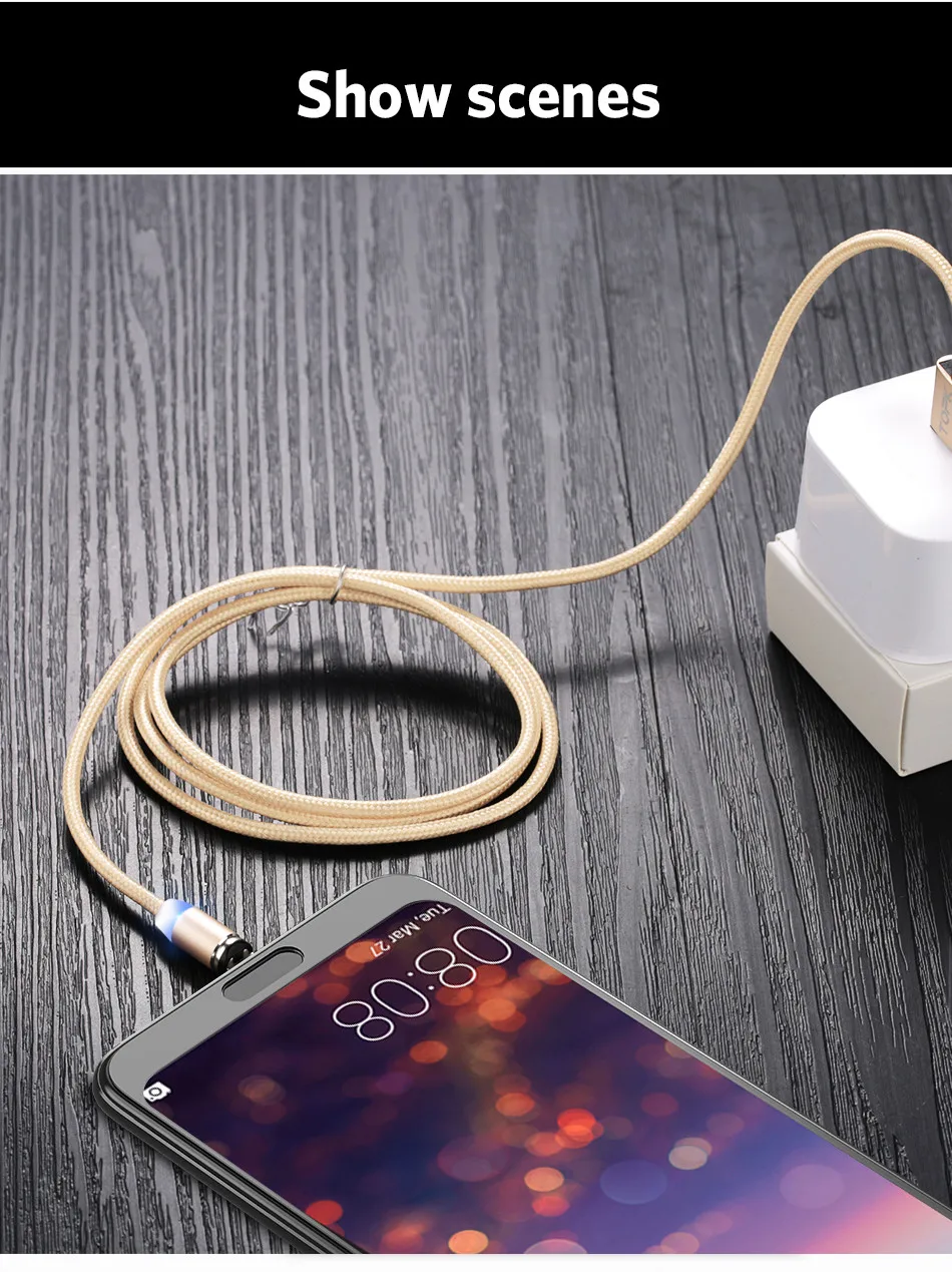 USLION Магнитный кабель Micro usb type C адаптер для быстрой зарядки Micro type-C магнитное зарядное устройство для Iphone 7 samsung S10 S9 Plus xiaomi