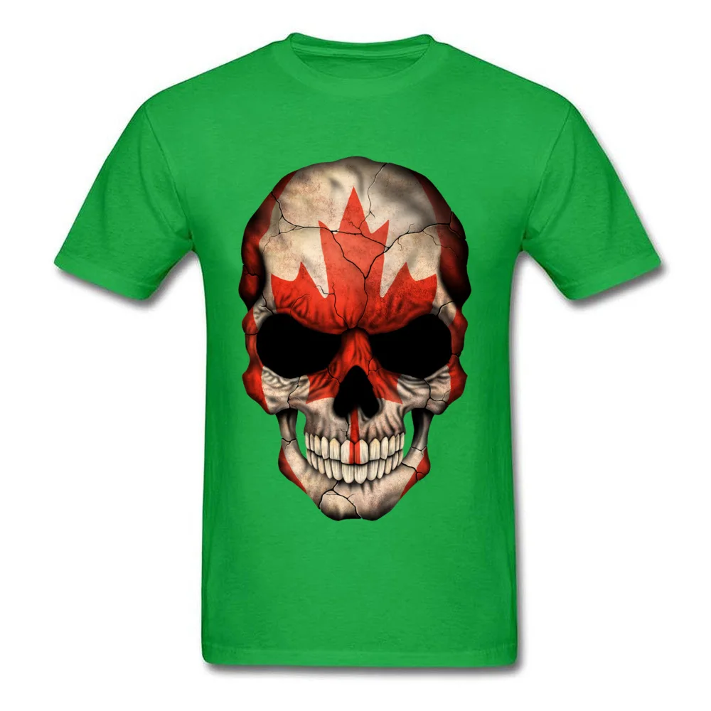 Canadian Flag Skull_green