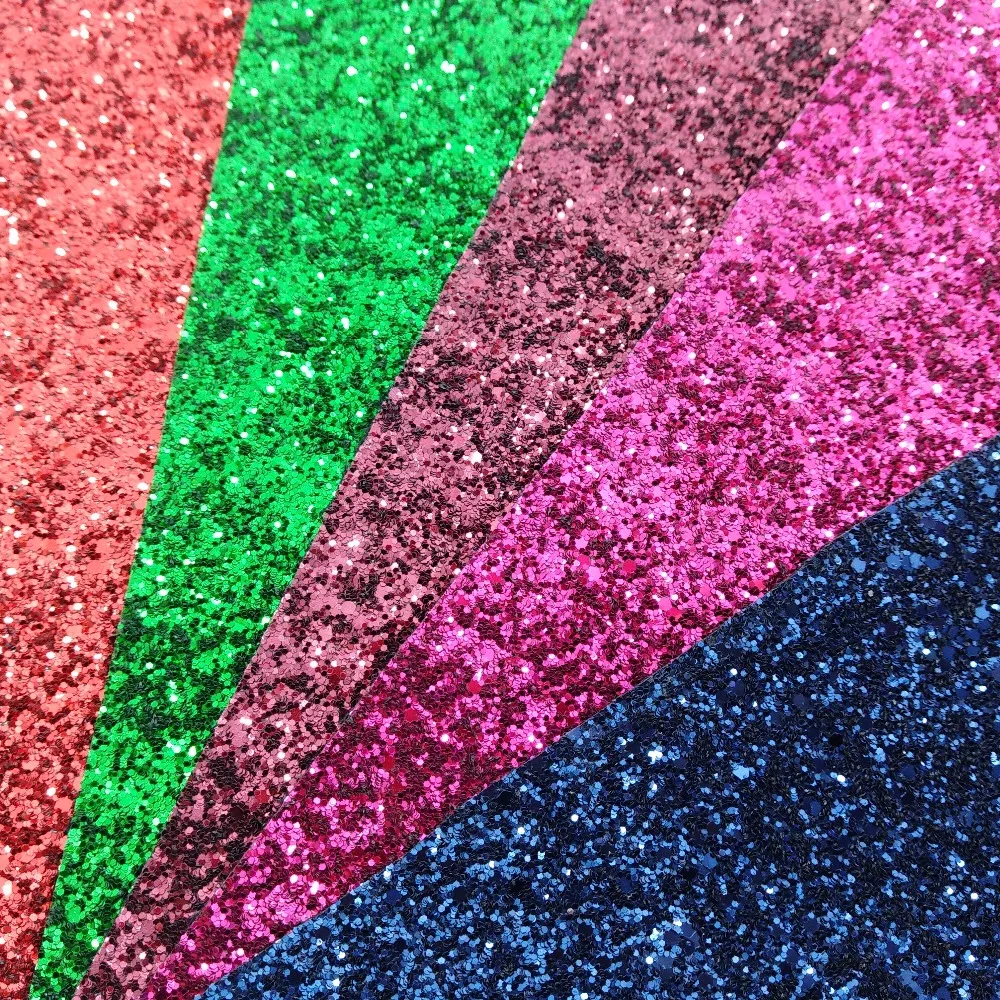 4 PCS A4 SIZE (21x29cm) Chunky Glitter Leather Fabric PU for DIY Sewing 6S11 | Дом и сад