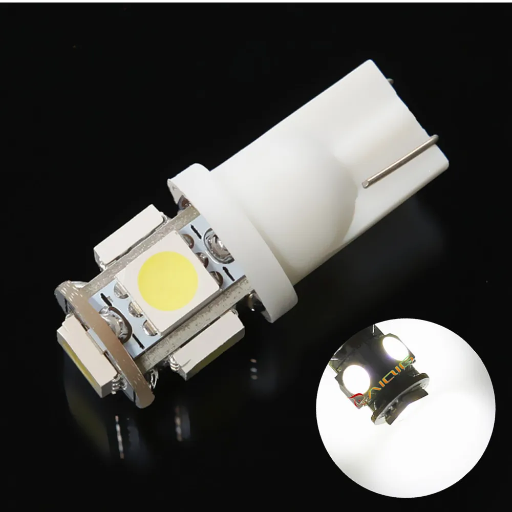 T10 5 SMD 5050 белый сигнал 501 194 W5W светодиодный ная лампа для приборной панели