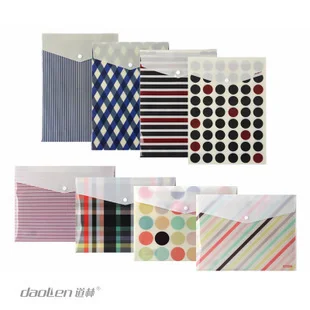 

3PCS/lot A4 Wave point stripes Plastic Document bag/paper bag/FIle bag/file holder/Portfolio/ High quality