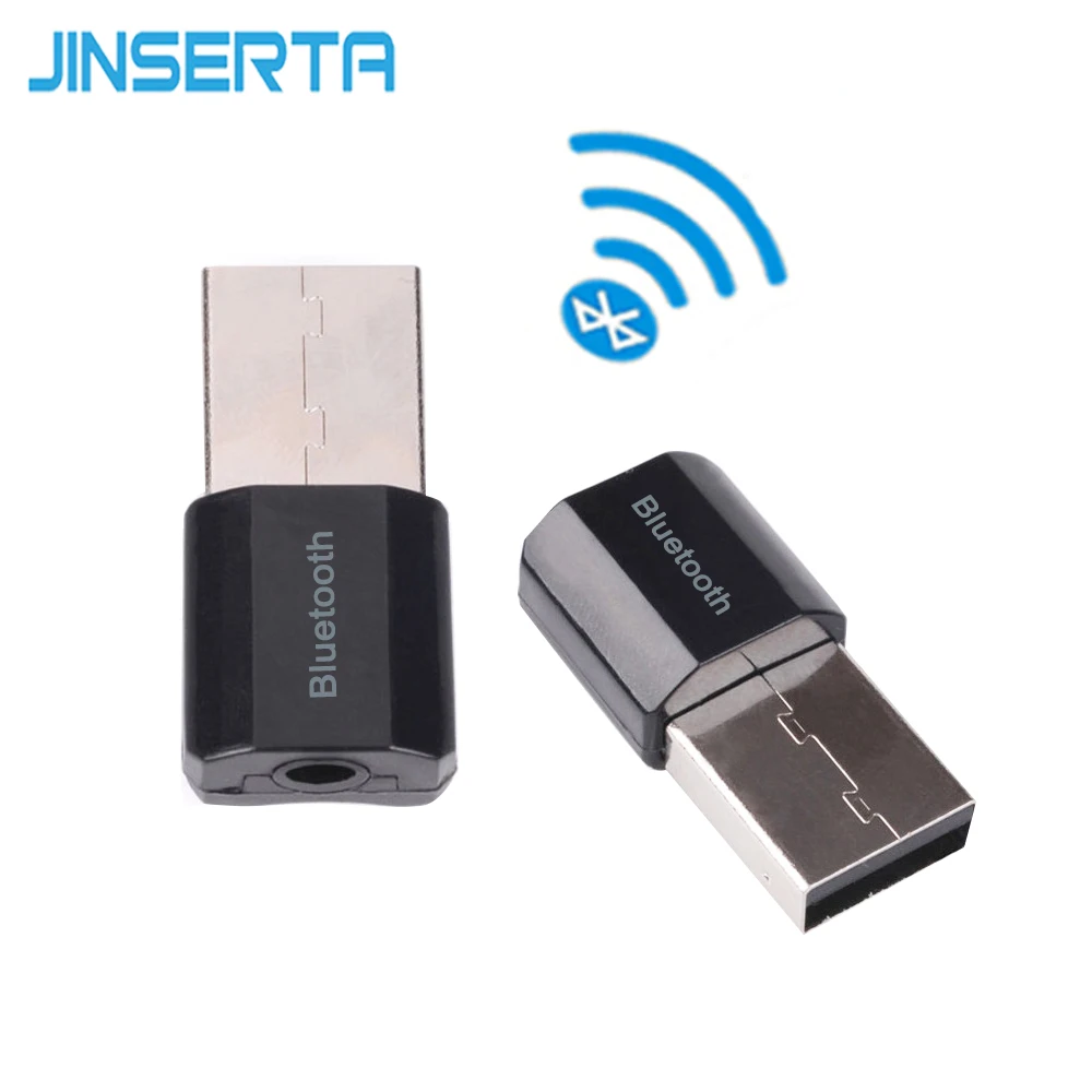 

JINSERTA Wireless USB Bluetooth Adapter Dongle Music Sound Receiver Adapters Bluetooth Transmitter for Car Speaker Amplifier