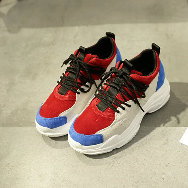 2018 Especially popular shoes woman spring New Arrivals sport running fashion tide Casual Cross-tied Round Toe 2 colors Women's Shoes