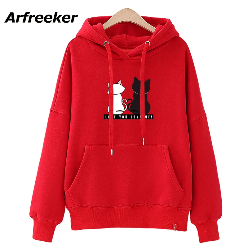Arfreeker Casual Coat Hat 2018 Winter Fleece Red Pink