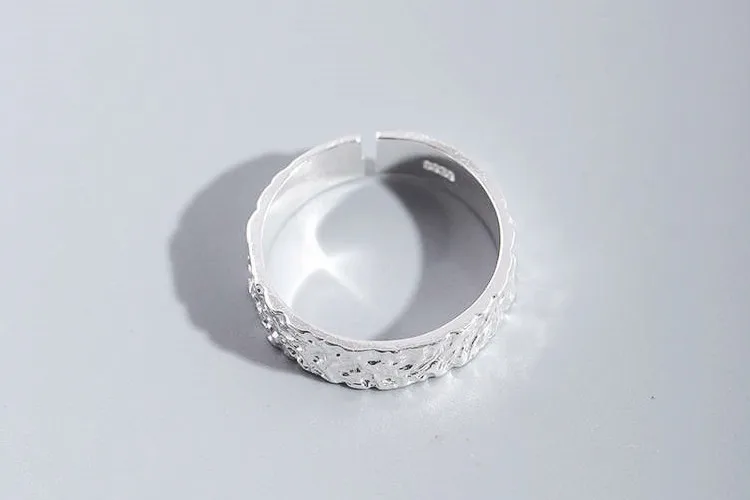 Корейские 925 пробы, серебряные Простые Кольца для женщин, ювелирные изделия для помолвки, индивидуальные Преувеличенные Кольца для девушек, открытые античные кольца на палец