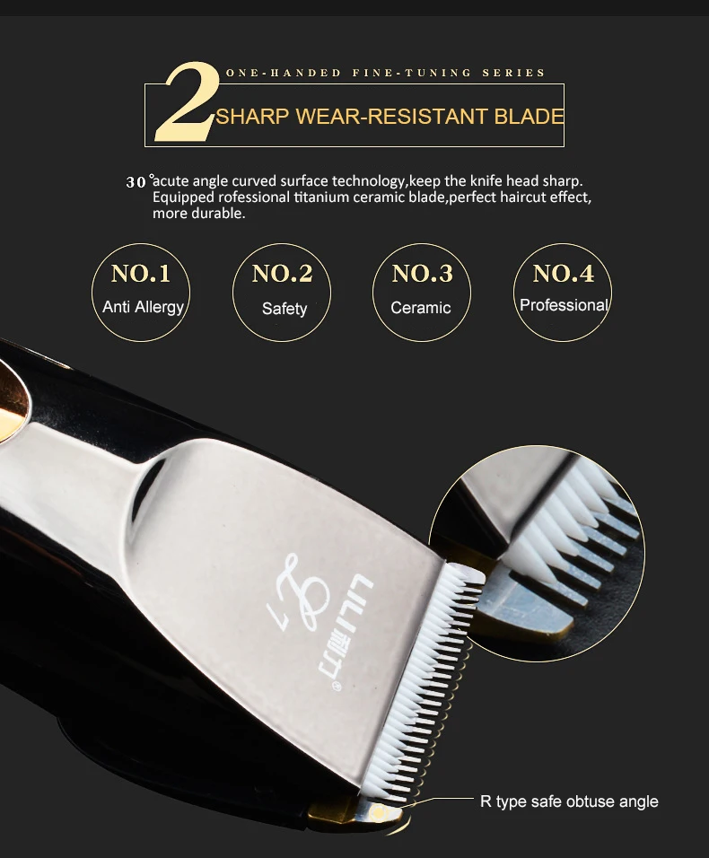 100-240v Professional Hair Clipper Hair Trimmers strong Motor haircut Cutting Machine shaver for Salon Family men adult