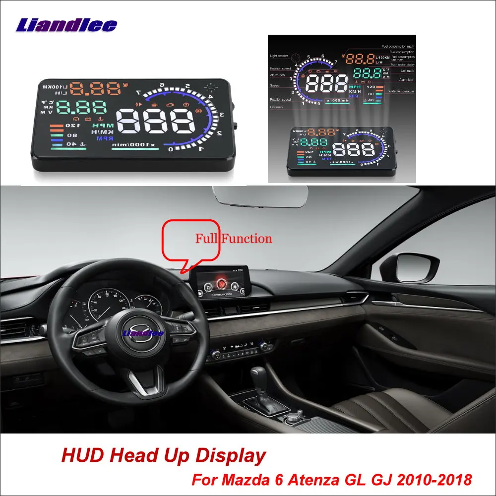 

Car Head Up Display HUD For Mazda 6 Atenza GL GJ 2010-2018 Digital Projector Screen Mileage Fuel Consumption Detector