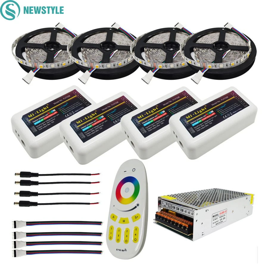  10M 15M 20M DC12V 5050 RGBW RGBWW Led Strip Flexible Waterproof LED Lights + 2.4G RGBW Led Controll - 32691337292
