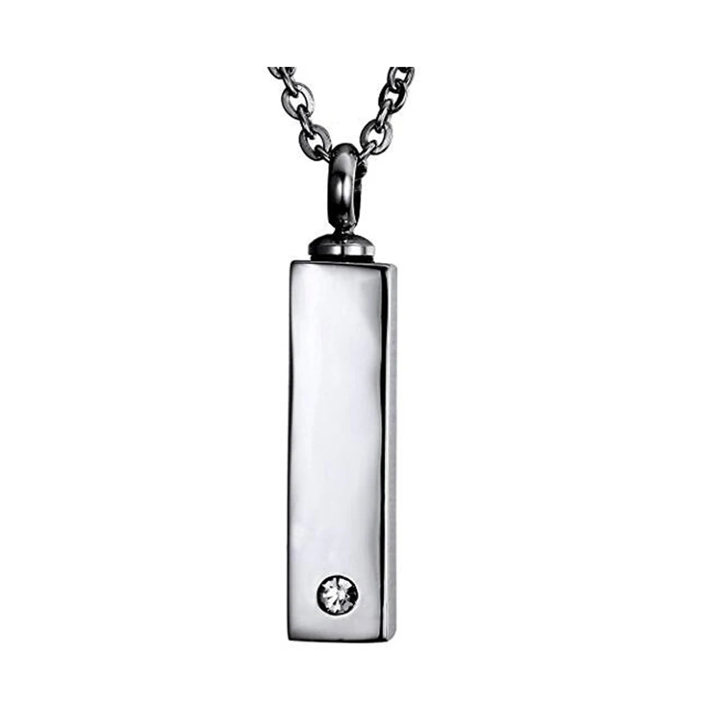 

Stainless Steel CZ Women Necklace Pendant Memorial Cremation Ashes Urn Locket Pendant Jewelry