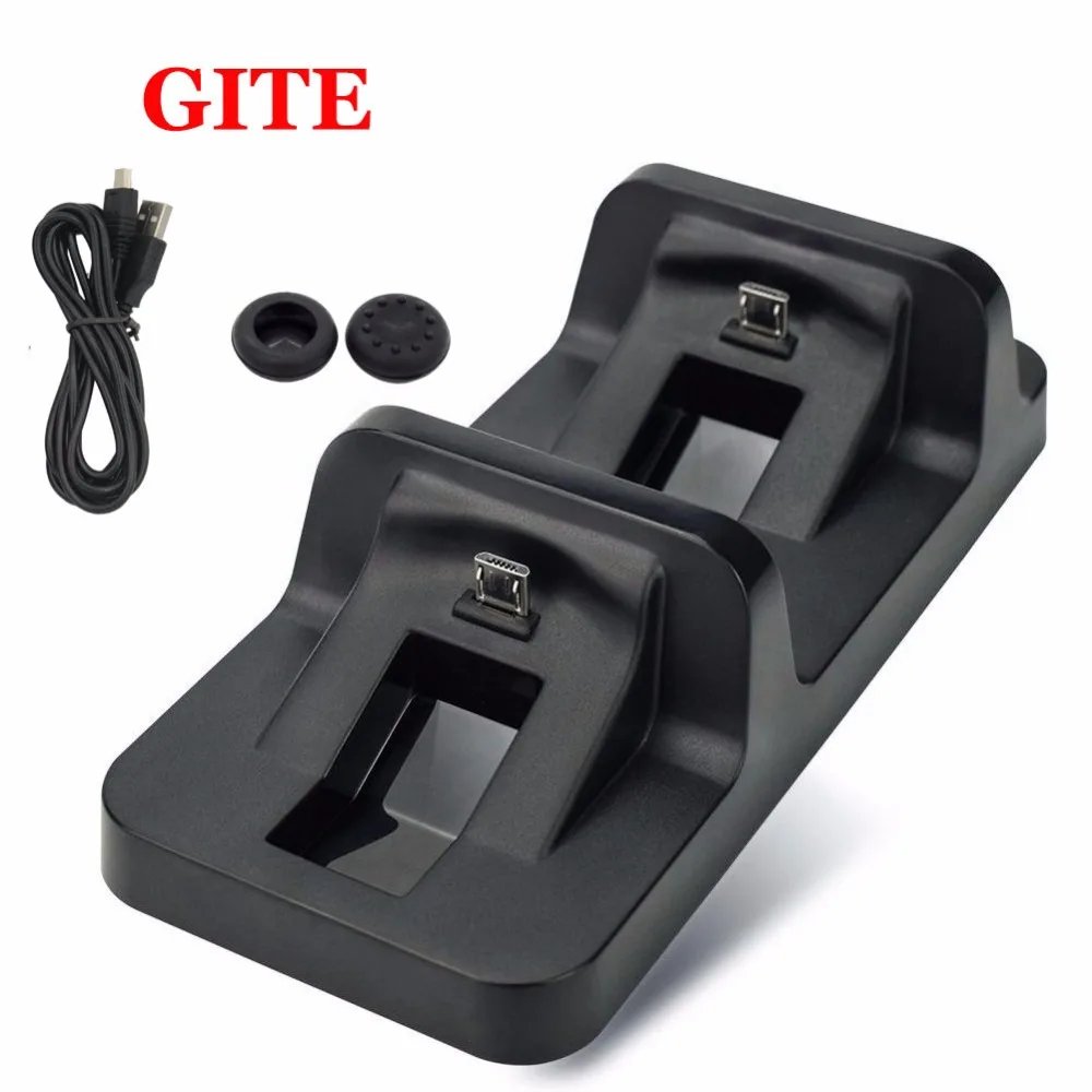 

blueloong USB Dual Controllers Ports Charge Station Charging Dock Stand For Sony PlayStation 4 charger for PS4 Controllers