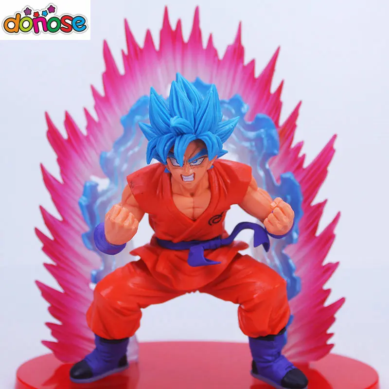 Anime DRAGON BALL SUPER SSGSS GOKU- KAIOKEN BLUE Super Saiyan  Tamashii Effect Kakarotto PVC Action Figure  Model Kids Toy