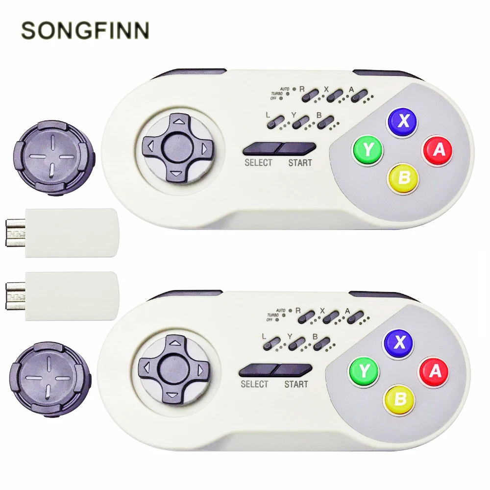 

SONGFINN Wireless Turbo Controller Joystick Gamepad With Package for SNES Mini Classic Edition for 16 bit 46 pin Game Console