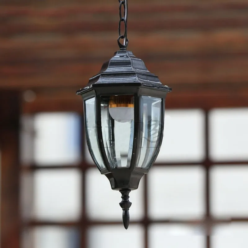 Винтаж открытый подвесные светильники двор коридор висит освещение крыльцо балкон портал Обеденная подвесные светильники