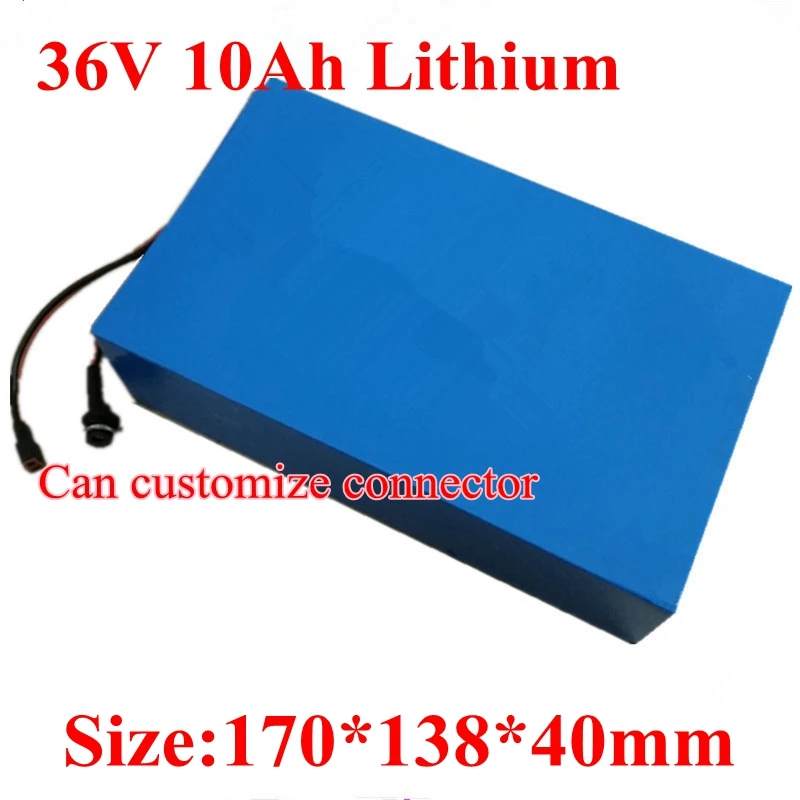 

36v 10ah Lithium 18650 Li Ion Battery with BMS for 36v 350w Motor Electric Bike Fat Tire Bike City Bike Wheelchair + Charger