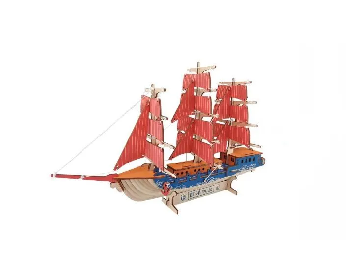 Парусный корабль моделирование модель детей игрушки 3D трехмерная головоломка деревянные игрушки деревянные головоломки Развивающие