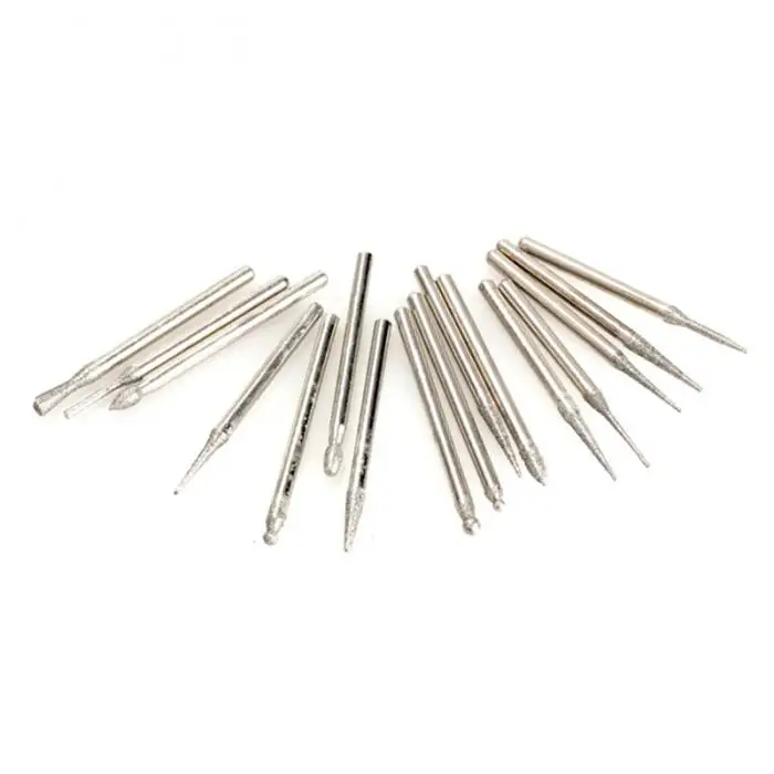 30 Pcs/Set 3mm Rotary Drill Bits Crystal Diamond Burrs Kit Ceramics Gems Engraving Tools HVR88