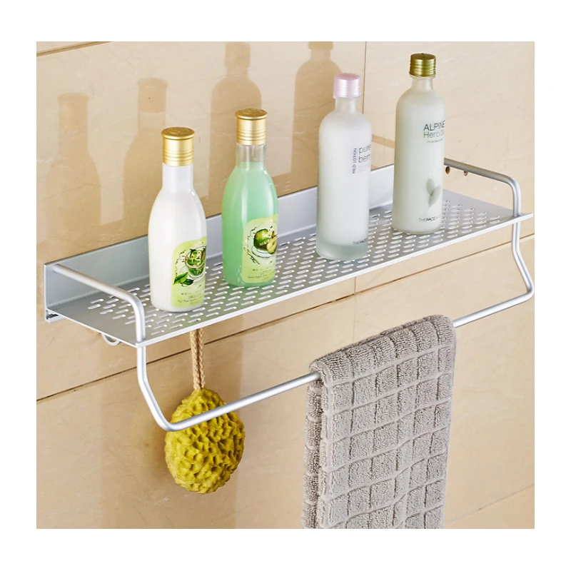 bathroom shelf and hooks
