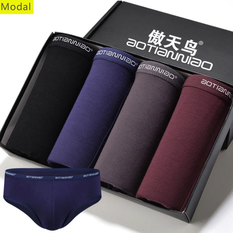 

4pcs Men's underwear large size sexy fashion youth men's briefs stretch comfortable breathable front convex underwear male L-5XL