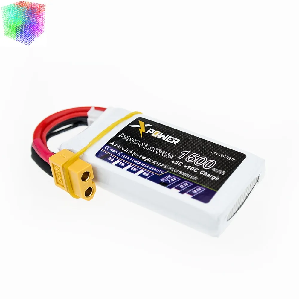 7,4 V 1500mAh 2s Lipo батарея 30C max 35C Xpower 3 шт и USB зарядное устройство XT60/T Разъем для RC вертолет Квадрокоптер беспилотная часть