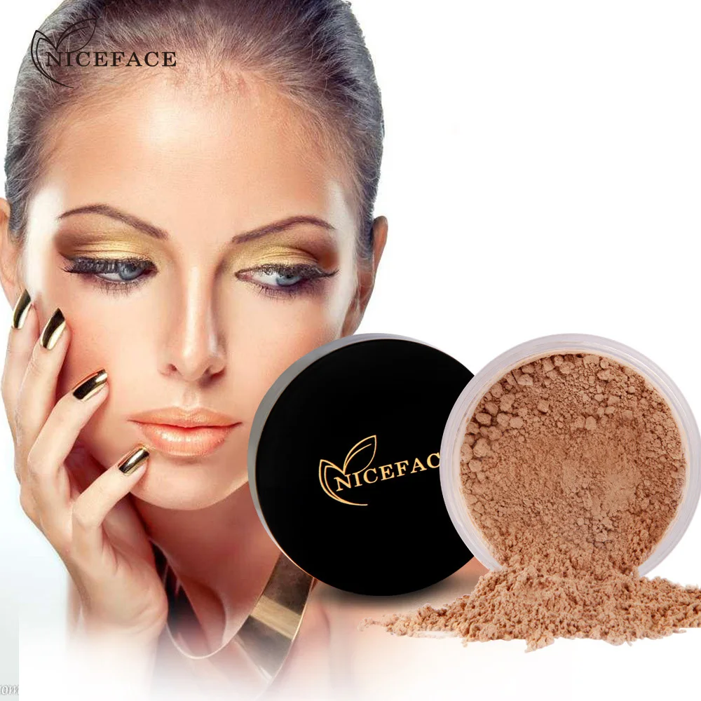 

NICEFACE 5 Colors Loose Powder Makeup Mineral Face Foundation Base Finishing Powder Contour Setting Powder Brighten Cosmetics