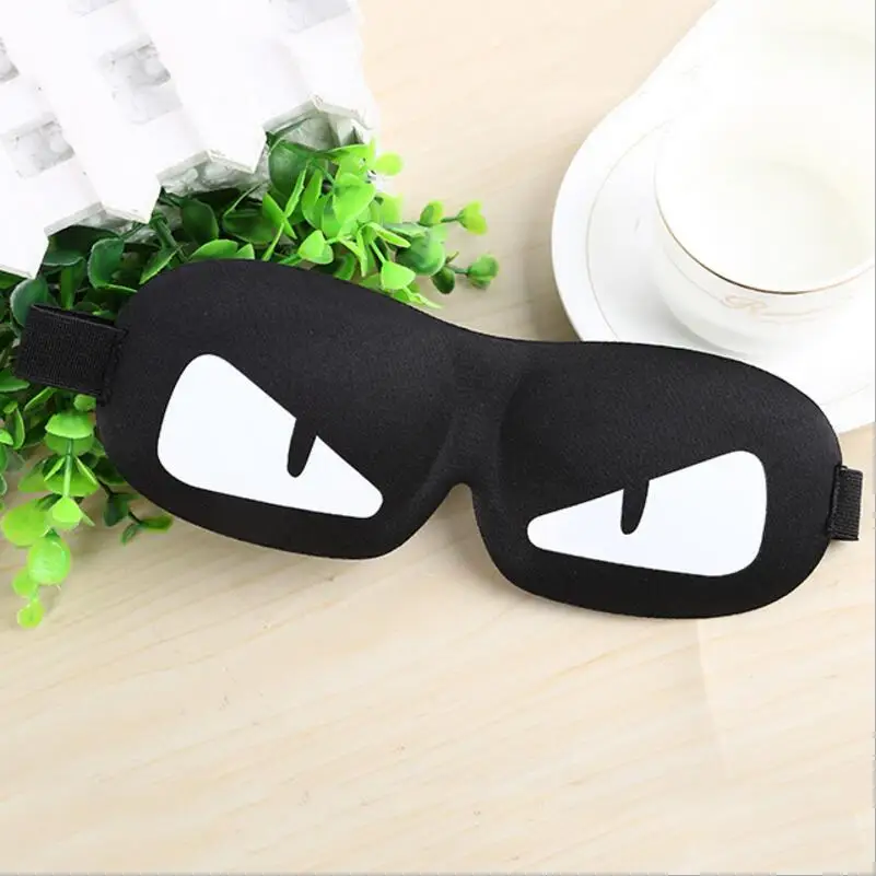 1 шт. крутая маска для сна с мультяшным рисунком черная бандаж глаз|eye shade|sleeping eye