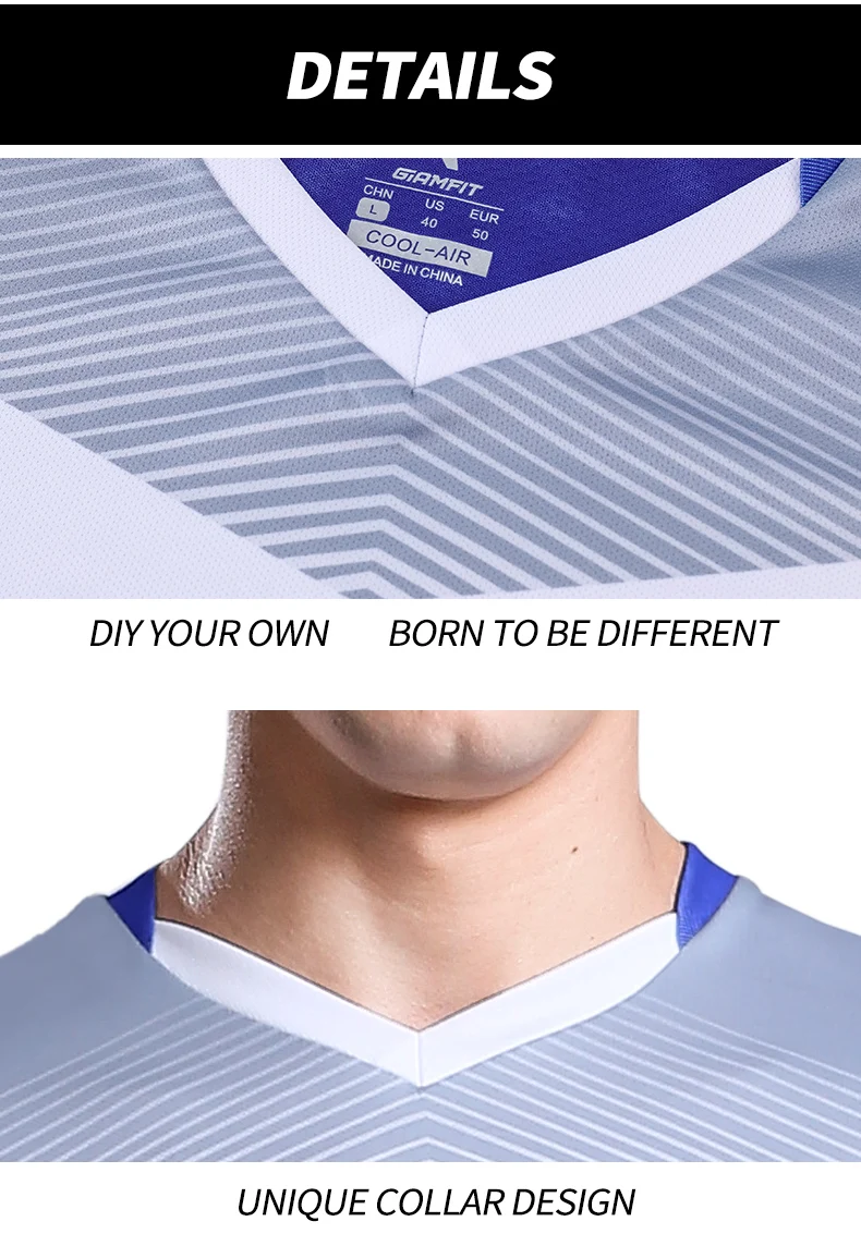 JIANFEI мужские футбольные майки, спортивные футболки для тренировок, командная форма, дышащий Быстросохнущий костюм, индивидуальный логотип с номером