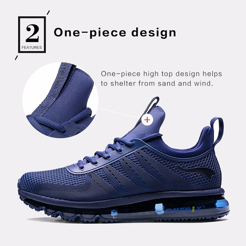 ONEMIX спортивная обувь для мужчин уличные спортивные кроссовки амортизация KPU Вязание прогулочная обувь Демпфирование беговые кроссовки в черном цвете