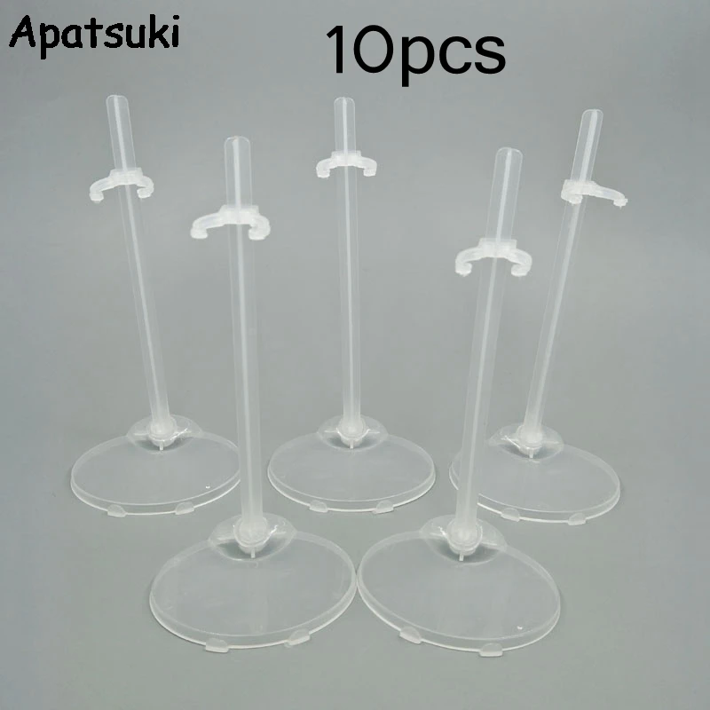 

10pcs/lot Transparent Clear Doll's Toy Stand Support for Barbie Dolls Girls Prop Up Mannequin Model Display Holder