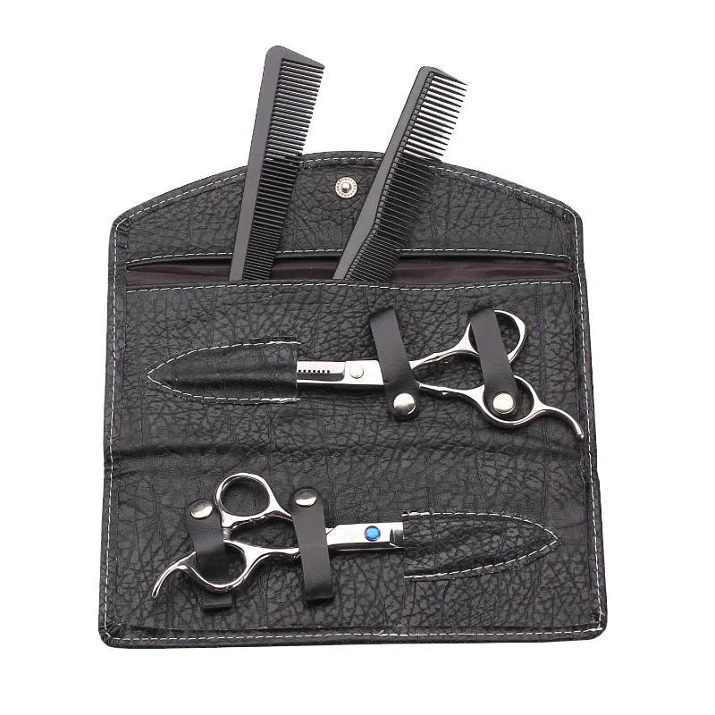 Kopen Haar scissors.6.0 inch. Professionele kapper schaar met lederen tas. HRC68.4CR rvs. Right handed.Styling Gereedschap