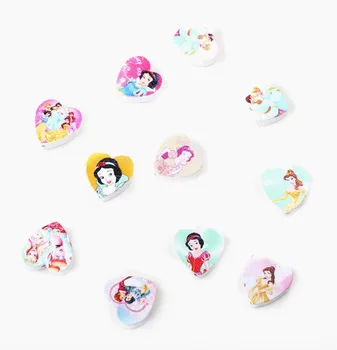 

20pcs 18 mm mixed Princess painted the plum blossom shape Wood beads for Children XP0385
