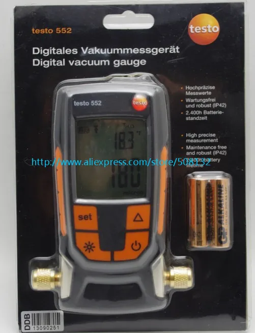 Testo 552 Digital Vacuum Gauge Micron Gauge with Bluetooth 