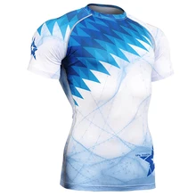 Muscle Men 3D Prints Compression Shirts Short Sleeves MMA Rashguard Fitness Base Layer Weight Lifting T-shirt