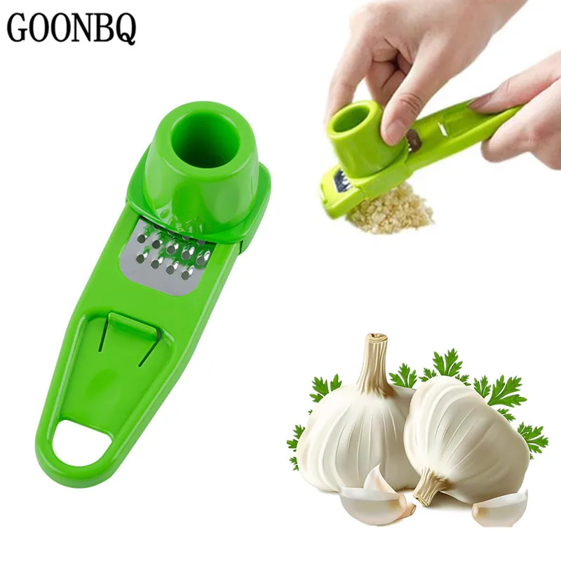 GOONBQ 1 pc Garlic Press Plastic Stainless Steel Garlic Presses Candy