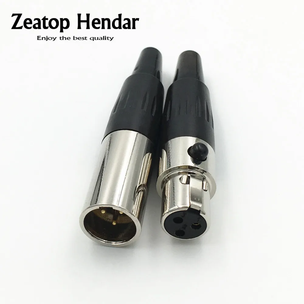 1Set Mini XLR 3Pin 4Pin 5Pin Male+Female Plug Small XLR Audio