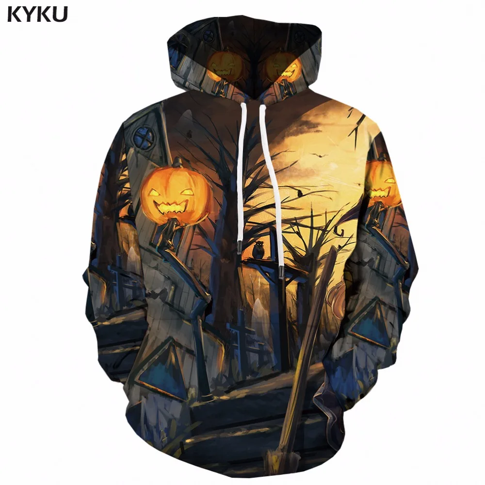 Japanese ghost print hoodie Clearance