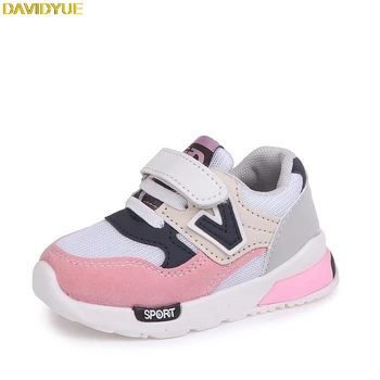 

davidyue kids shoes for girls boys new kids shoes children sneakers sport shoes casual girls boys baby snakers pink gray color