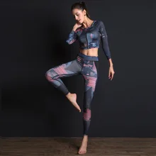 OLOEY Женский Йога тонкий группа спортивный набор+ лосины для йоги спортивные лосины для бега+ большой размер набор из трех предметов