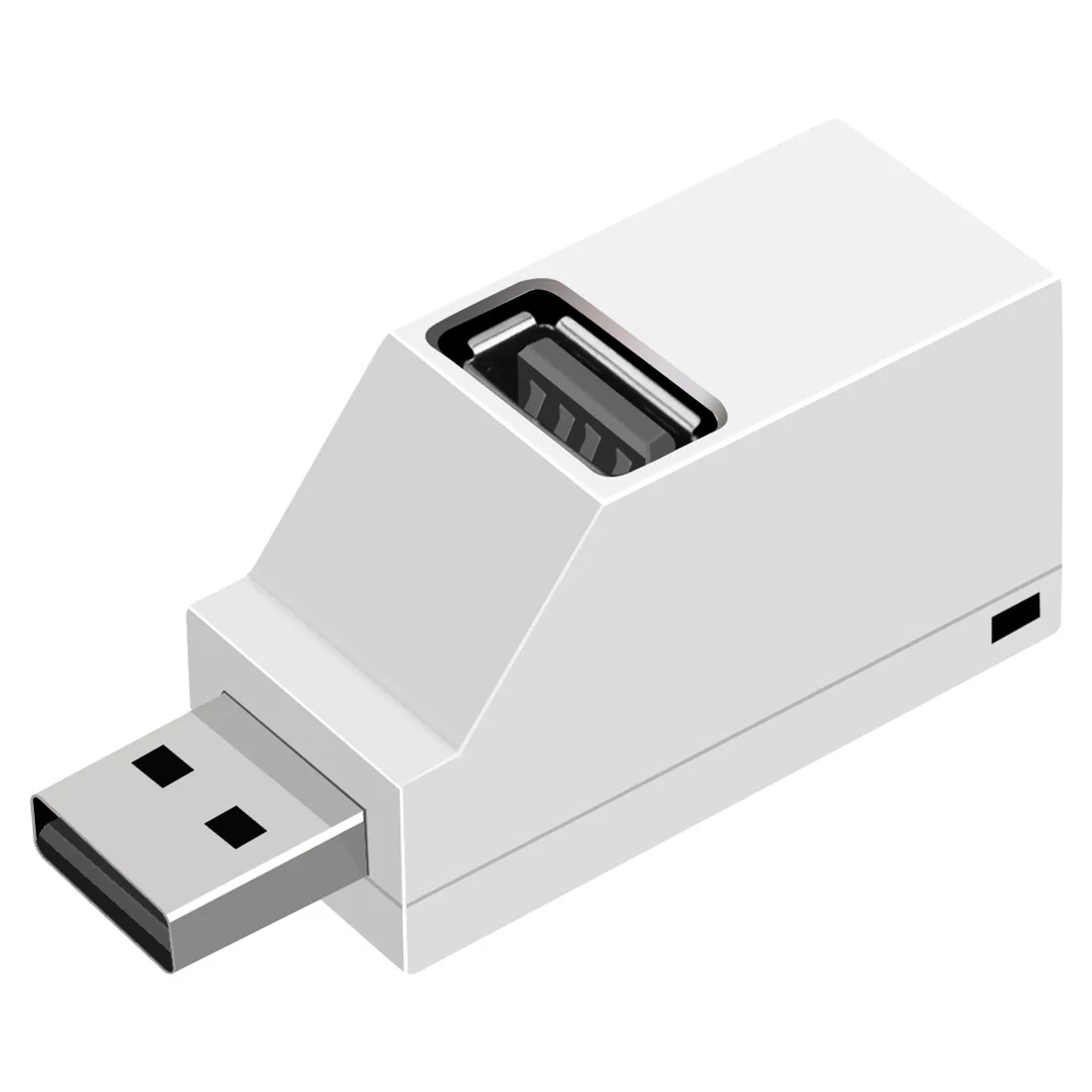 Белый Для ноутбука компьютер использовать мини USB 2,0 концентратор 3 порта Портативный usb-концентратор 480 Мбит/с высокоскоростной тонкий usb-хаб черный - Цвет: Белый